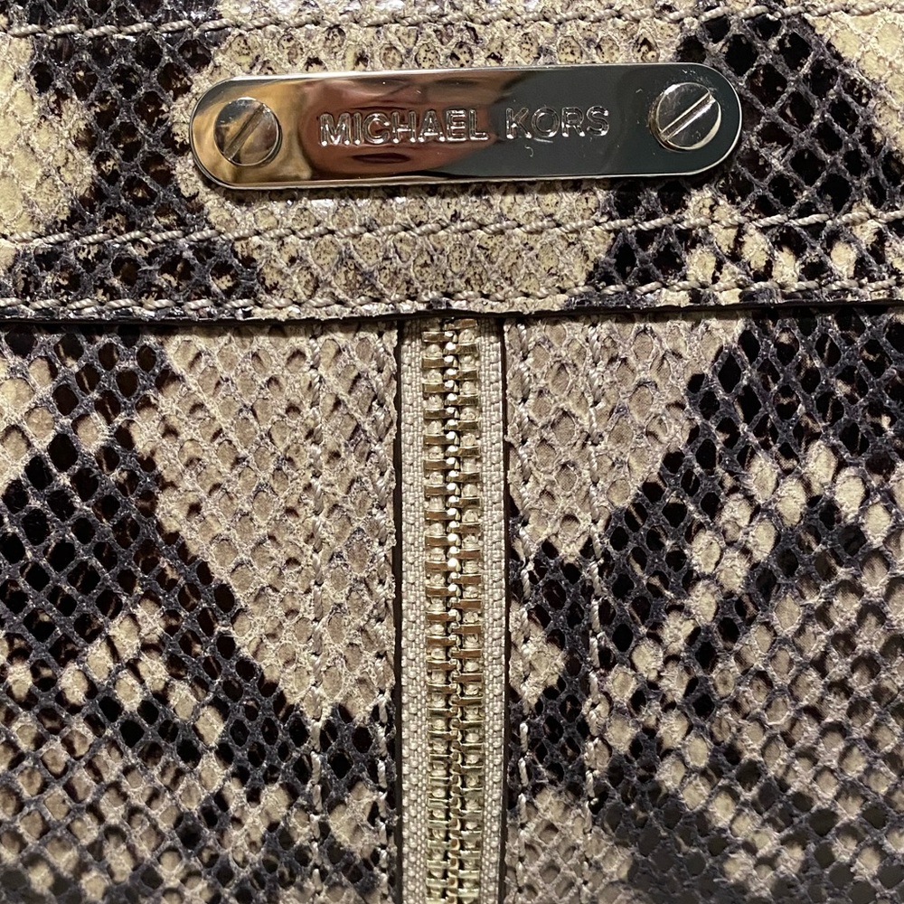 Michael Kors Python Clutch With Zipper Closure - image 2